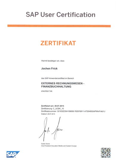 SAP User Certification -